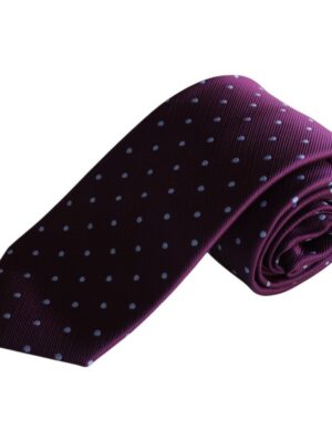 Corbata morada lunares celestes