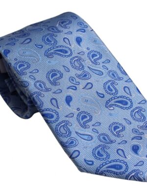 Corbata celeste cachemir azulón