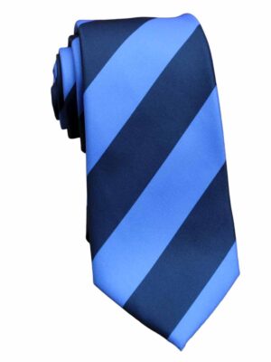 Corbata azul marino rayas celestes