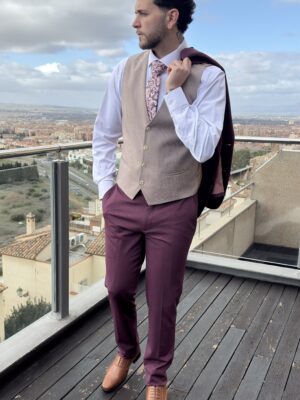 Chaleco recto ojo de perdiz