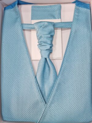 Conjunto chaleco ceremonia turquesa
