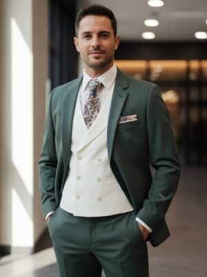 Chaleco solapa cruzado liso