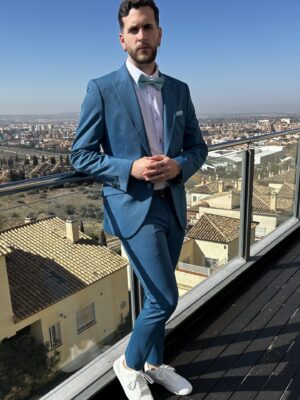 Traje licra tejido topos