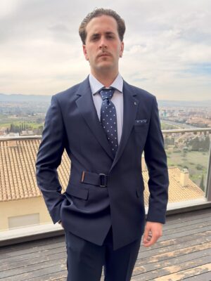 Traje cruzado hebilla