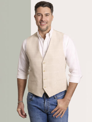 Chaleco reversible cuadros