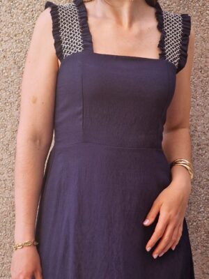 Vestido tirantes nido de abeja