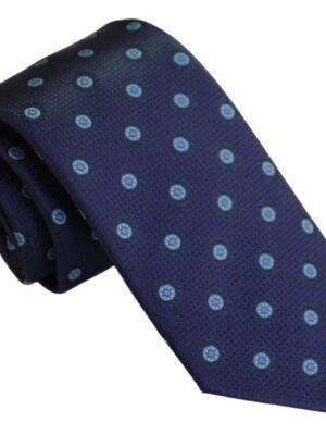 Corbata azul noche círculos celestes