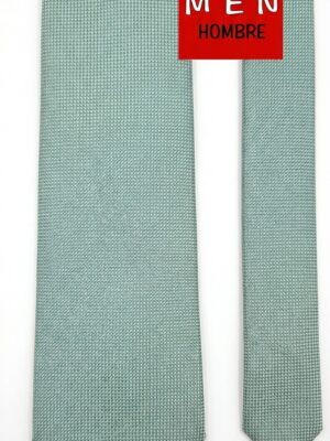 Corbata verde menta falso liso