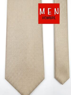 Corbata beige falso liso