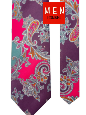 Corbata damasco multicolor