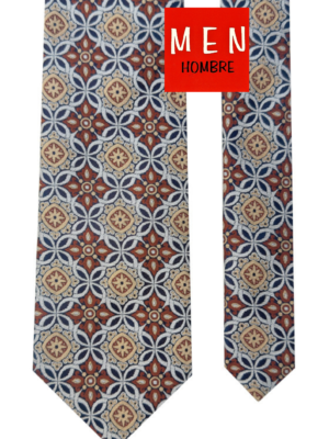 Corbata nazarí marrón y azul