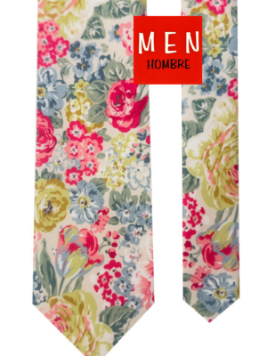 Corbata rosas multicolor