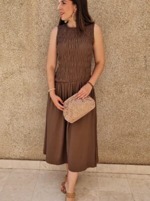 Vestido cuerpo nido de abeja