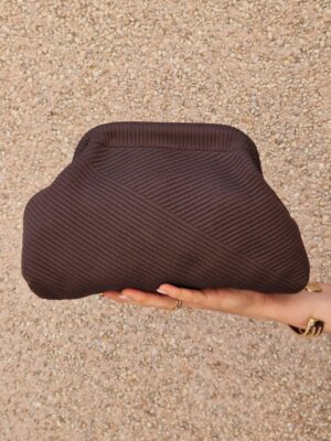 Bolso rayas en diagonal marrón
