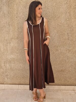 Vestido franjas de vivos