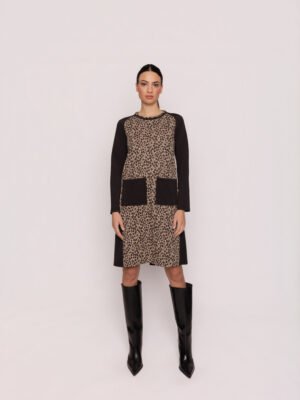 Vestido animal print bolsillos