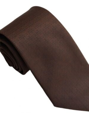 Corbata marrón chocolate cuadrados