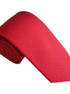 Corbata burdeos detalle cuadritos hilo blanco