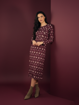 Vestido estampado gemas detalle solapas