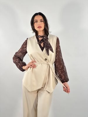 Conjunto chaleco lazada y palazzo